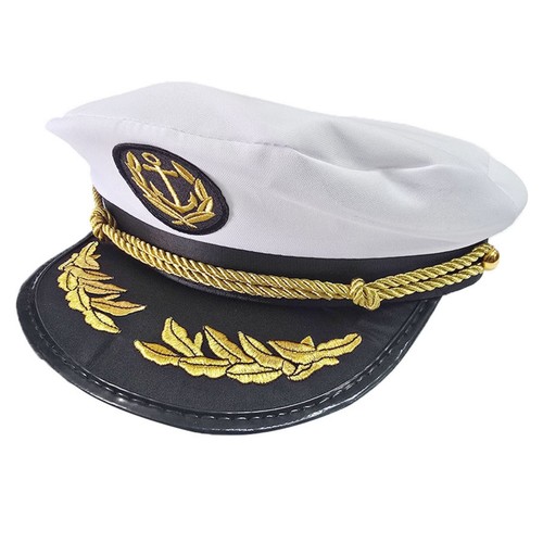Navy captain hat - captain, adults